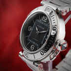Cartier Pasha Seatimer 40mm Black Dial Automatic Steel 2790 W31077M7 Papers