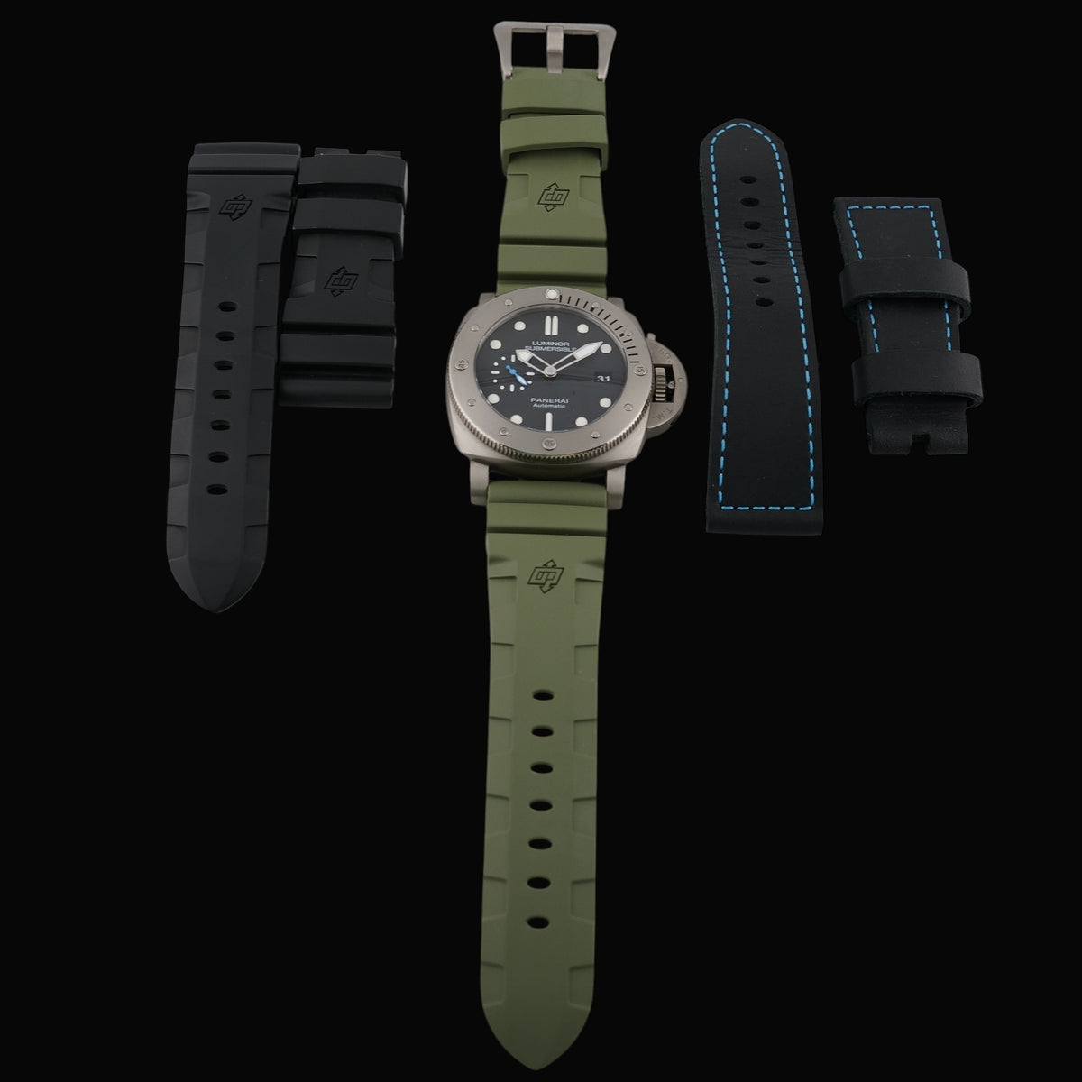Panerai Luminor Submersible PAM01305 47mm Titanium Automatic FULL SET + 3 Straps