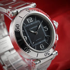 Cartier Pasha Seatimer 40mm Black Dial Automatic Steel 2790 W31077M7 Papers