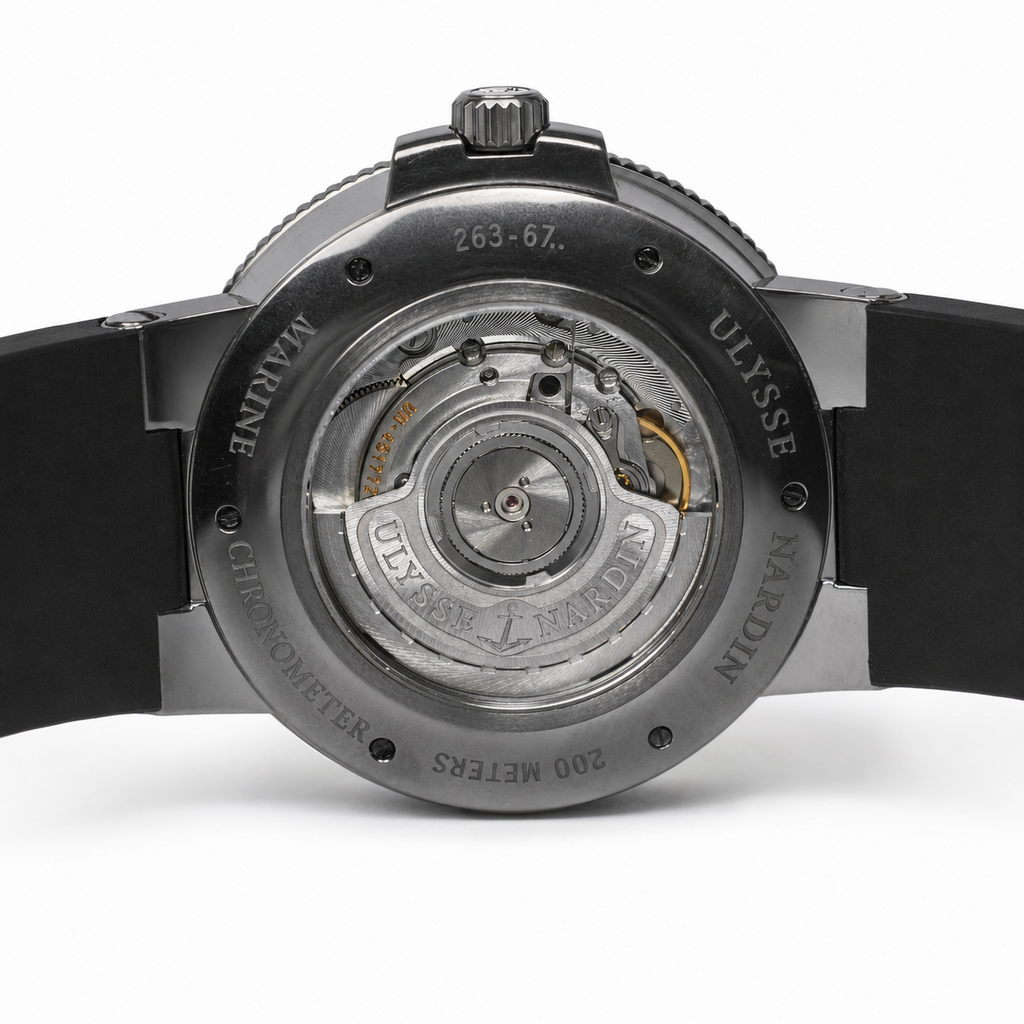 Ulysse Nardin Marine Maxi Chronometer Stainless Steel Black Dial 43mm 263-67