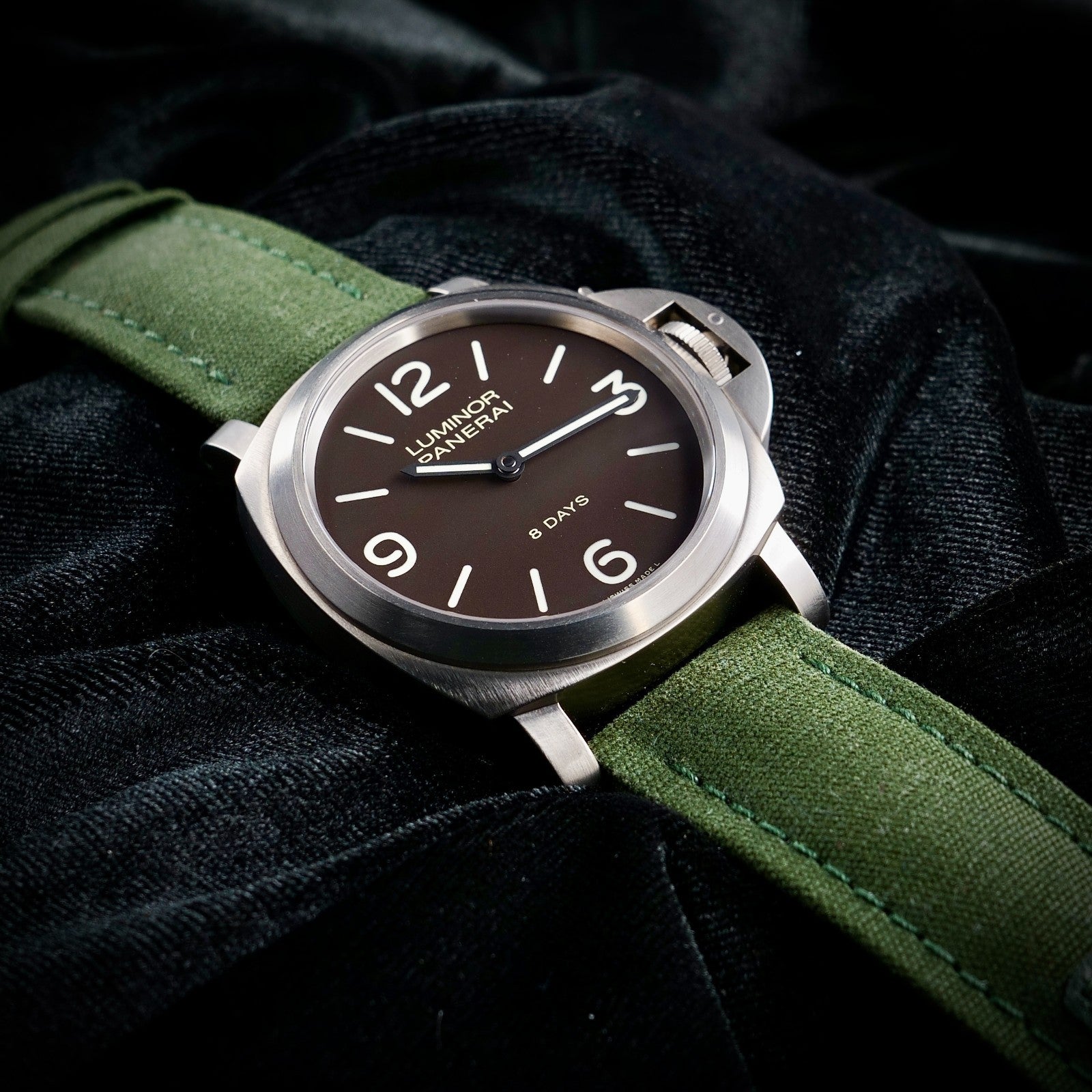 Panerai Luminor 8 Days Titanium 44mm PAM00562 Brown Dial Box Papers 3 OEM Straps