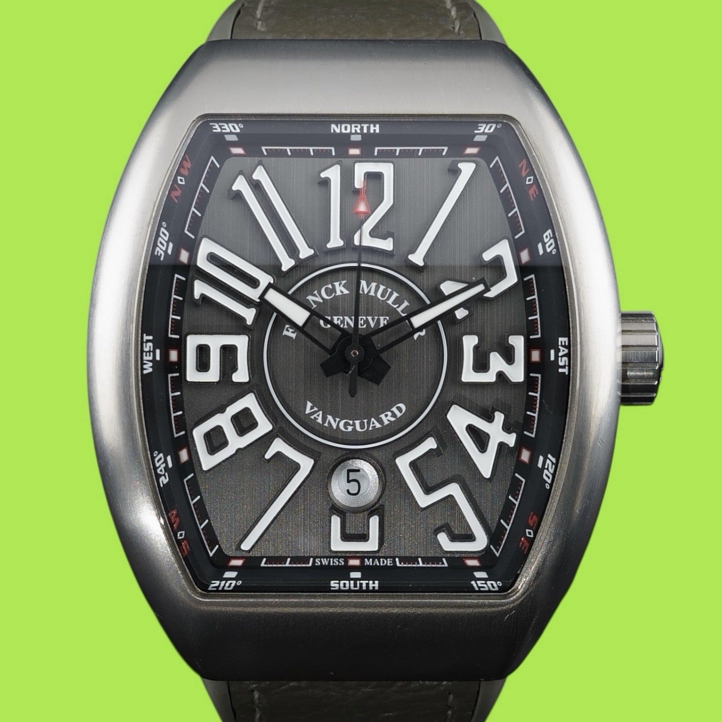 Franck Muller Vanguard TT BR NR V 45 SC DR - Titanium Case - Grey Dial 45mm