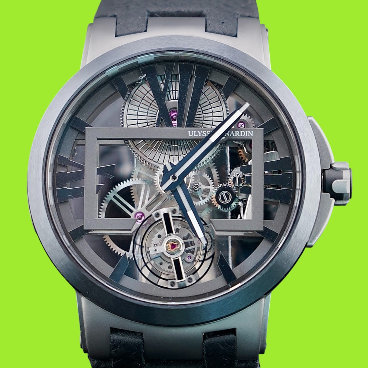 Ulysse Nardin Executive Skeleton Tourbillon 1713-139 Titanium 45MM - FULL SET