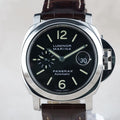 Panerai Luminor Marina PAM00104 44mm Black Dial Brown Strap + Rubber Strap