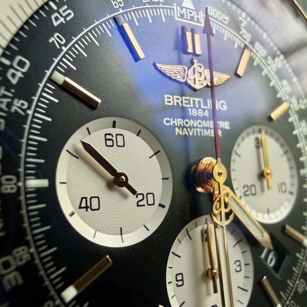 Breitling Navitimer B01 Chronograph 46mm UB0127 -Black/White 18k Rose Gold Bezel