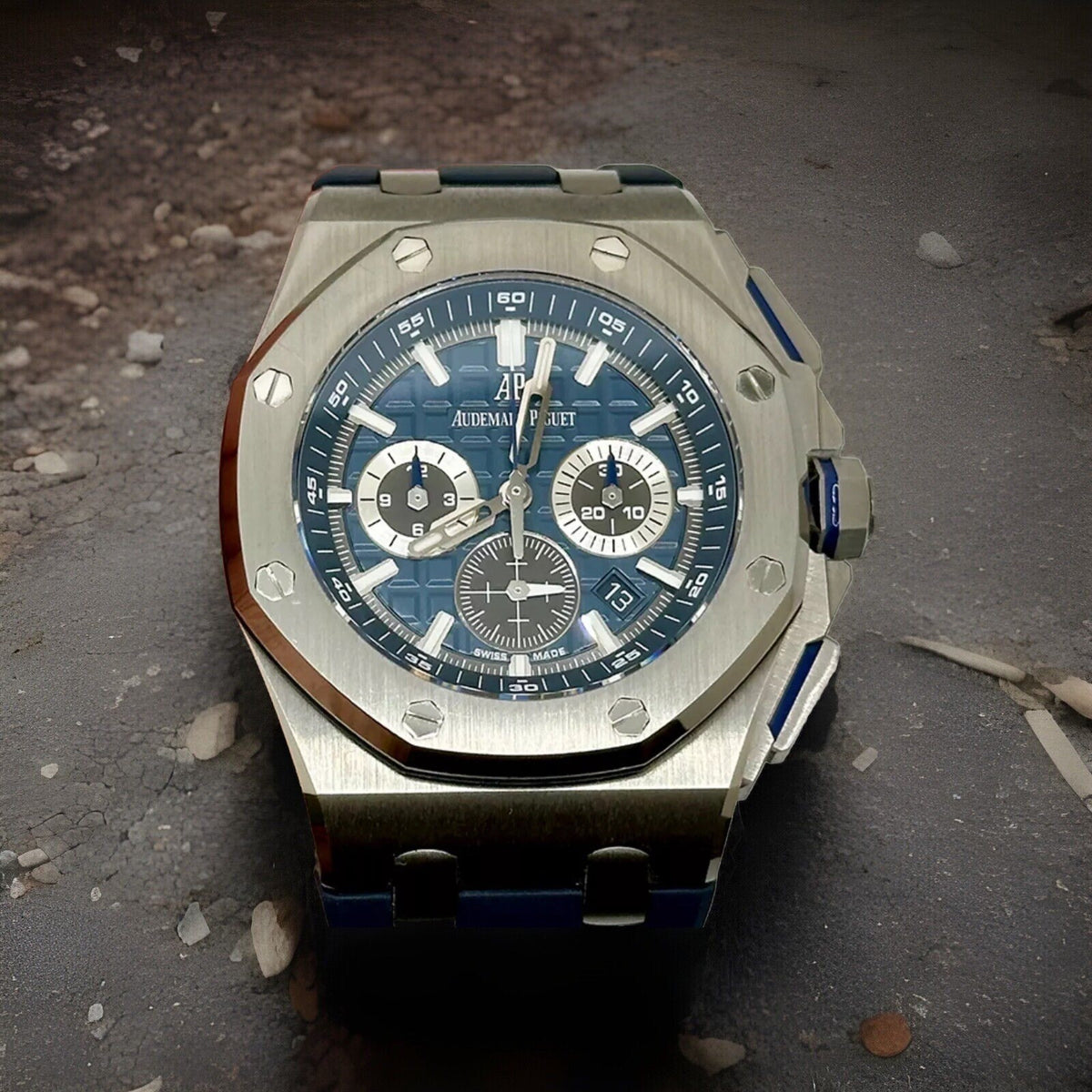 Audemars Piguet Royal Oak Offshore Blue Men's Watch - 26480TI.OO.A027CA.01