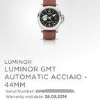 Panerai Luminor GMT PAM00088 - 44mm - Black Dial, Full Set & Card, Extra strap