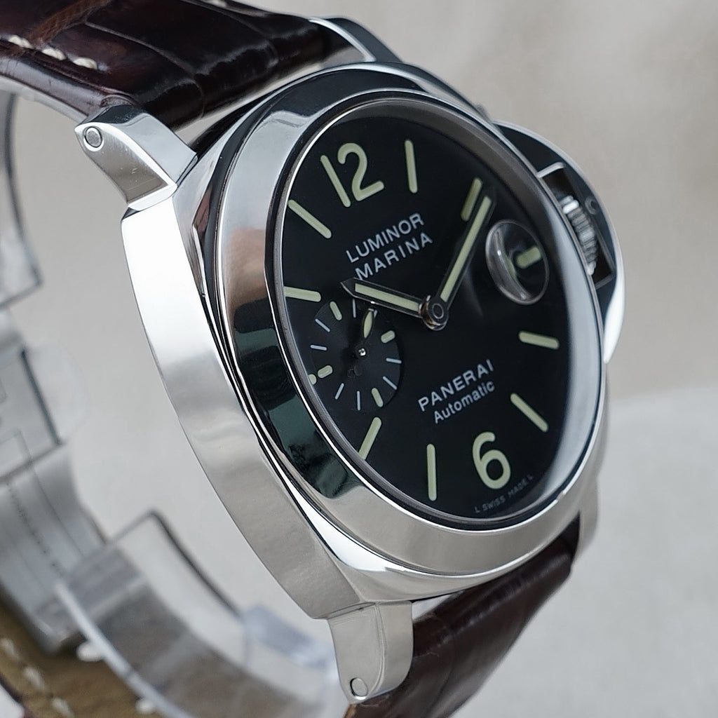 Panerai Luminor Marina PAM00104 Black Dial 44mm FULL SET Triple Box 3 OEM Straps
