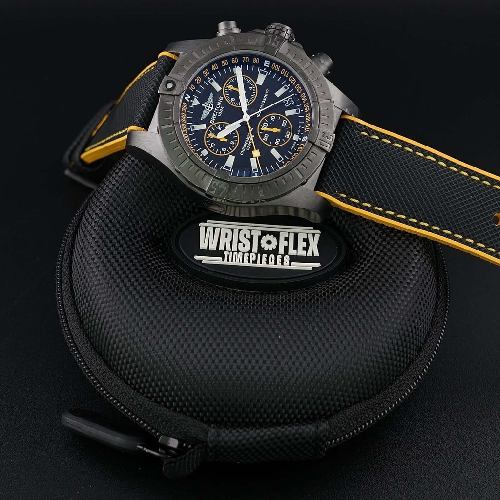Breitling Avenger Seawolf Blacksteel Chron Limited Ed 1000 Pieces 45m 3 Straps