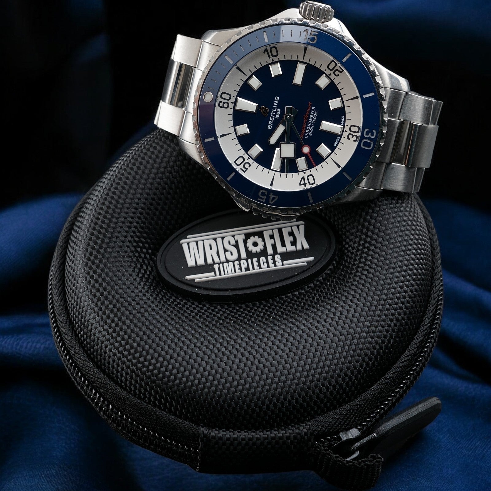 Breitling SuperOcean A17378 Blue Dial 46mm, Steel Bracelet, Warranty - Full Set