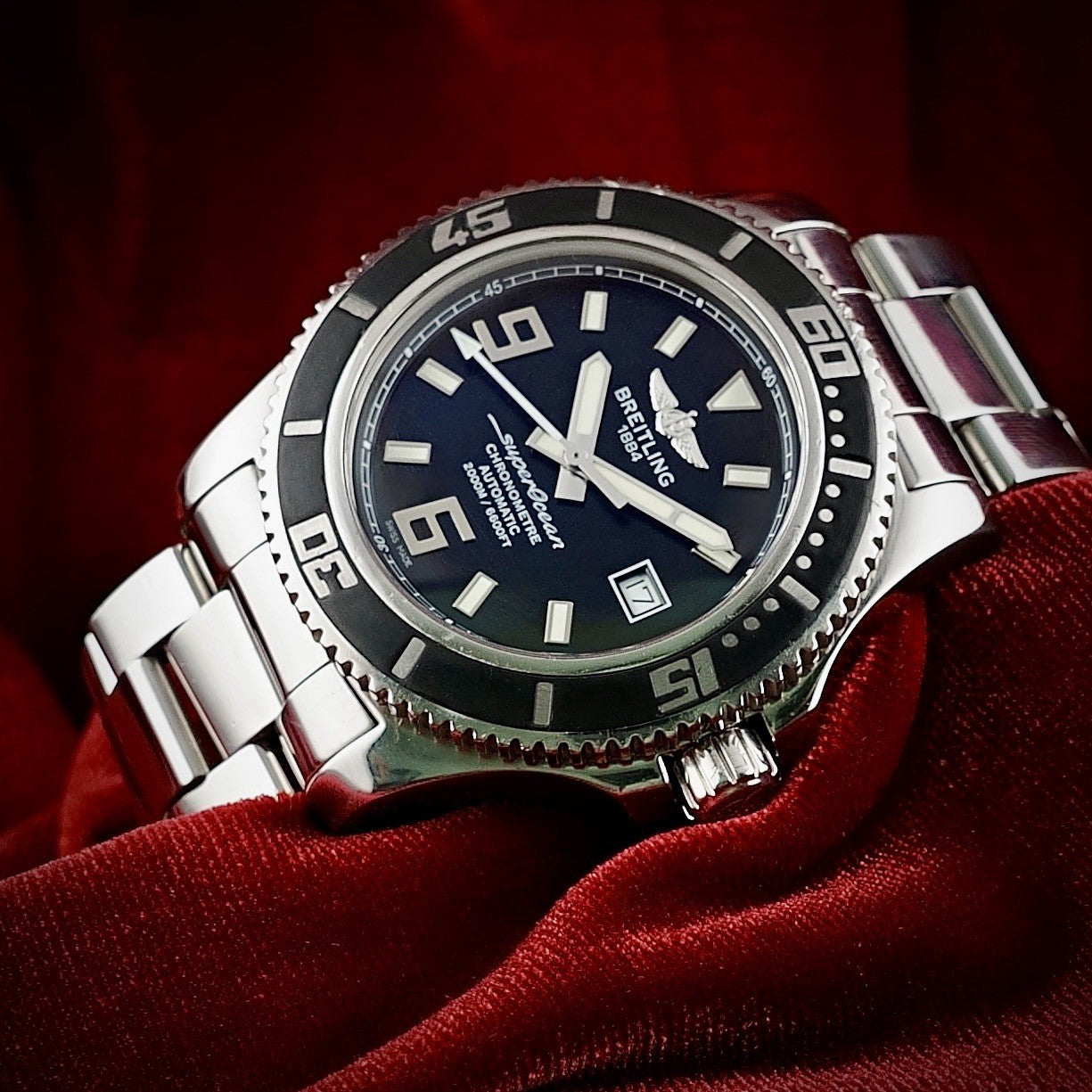 Breitling Superocean 44mm A17391 Full Complete Set, Extra Strap, Box & Papers