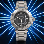 Cartier Pasha Seatimer 40mm Black Dial Automatic Steel 2790 W31077M7 Papers