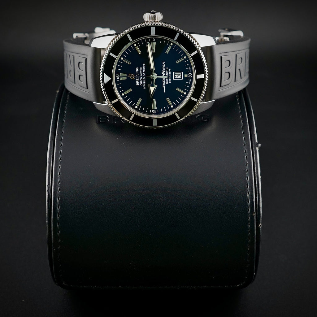 Breitling Superocean Heritage 46mm A17320 - Black Dial - Box Rubber Strap