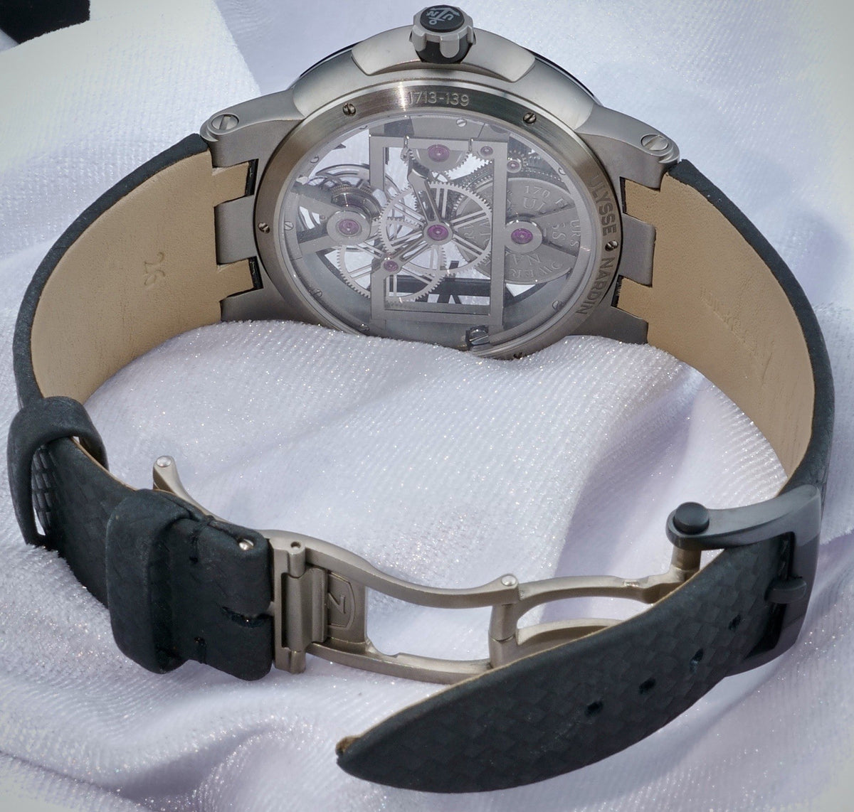 Ulysse Nardin Executive Skeleton Tourbillon 1713-139 Titanium 45MM - FULL SET