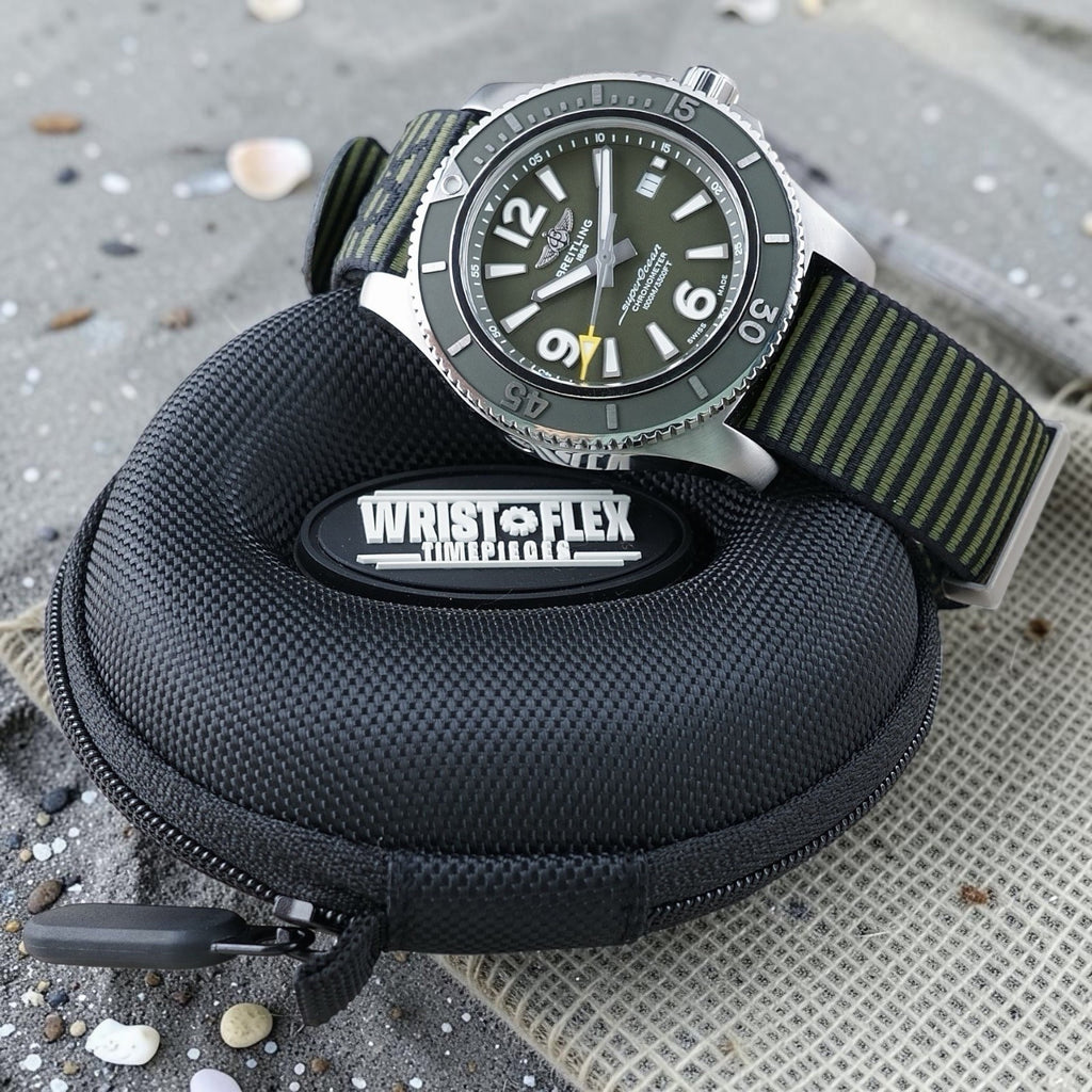 Breitling Superocean A17367 Automatic 44mm Outerknown Green Dial NATO Box & Docs