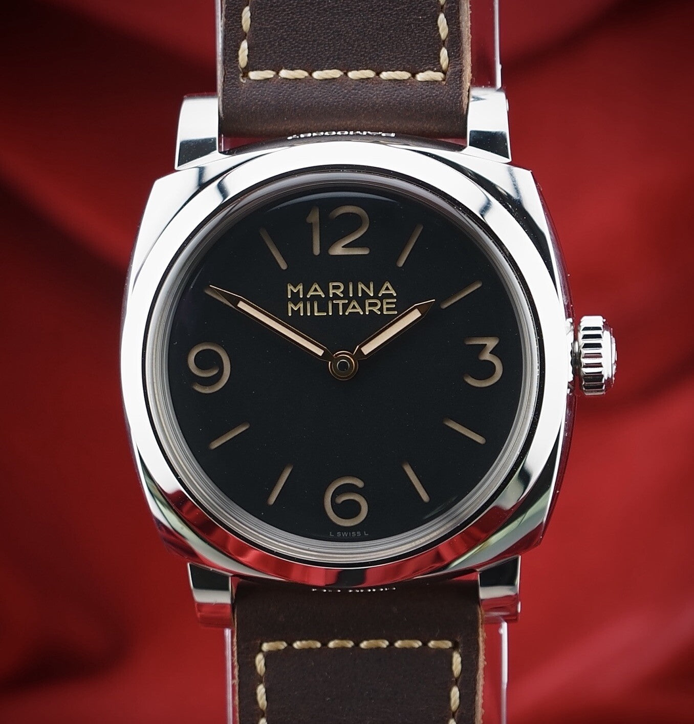 PANERAI 3 Days Marina Militaire Acciaio -47mm PAM00587 Rare Limited Edt Full Set