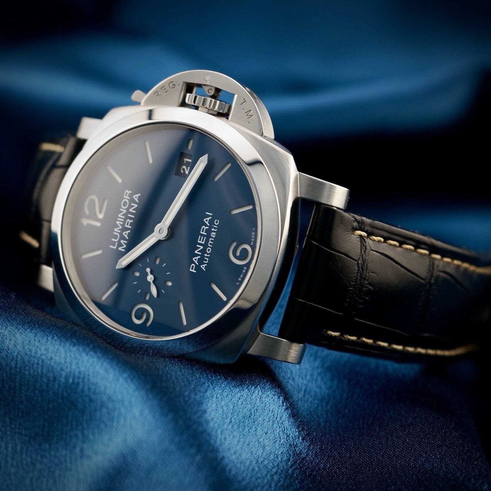 Panerai Luminor Marina 1950 3 Days 44MM PAM01313 -Full Set- PAM1313 & 2 Straps