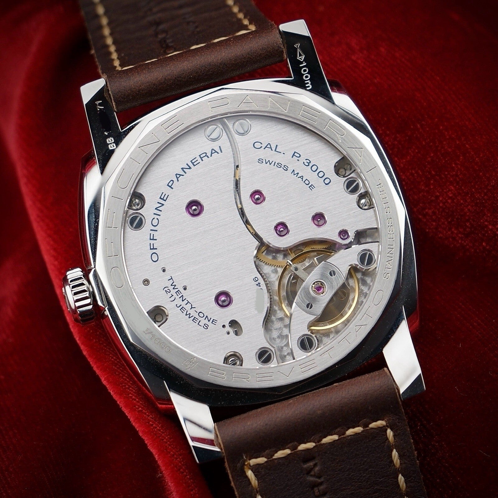 PANERAI 3 Days Marina Militaire Acciaio -47mm PAM00587 Rare Limited Edt Full Set