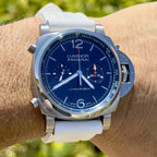 Panerai Luminor Luna Rossa Chrono Blue Dial Steel PAM01303 Full Set Limited Ed.