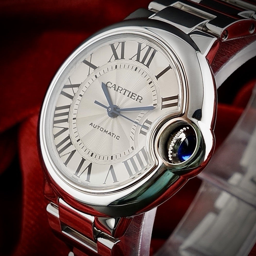 Cartier Ballon Bleu 33mm Automatic Mechanical Movement FULL SET -4 Year Warranty