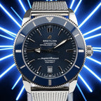 Breitling Superocean AB2020 BLUE 46mm Steel Bracelet, WARRANTY & Box & Docs