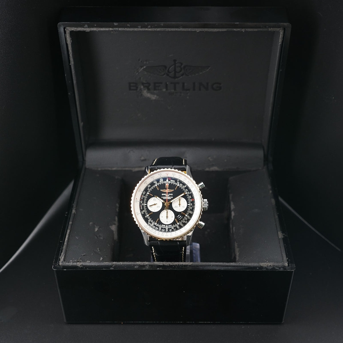 Breitling Navitimer B01 Chronograph 46mm UB0127 -Black/White 18k Rose Gold Bezel