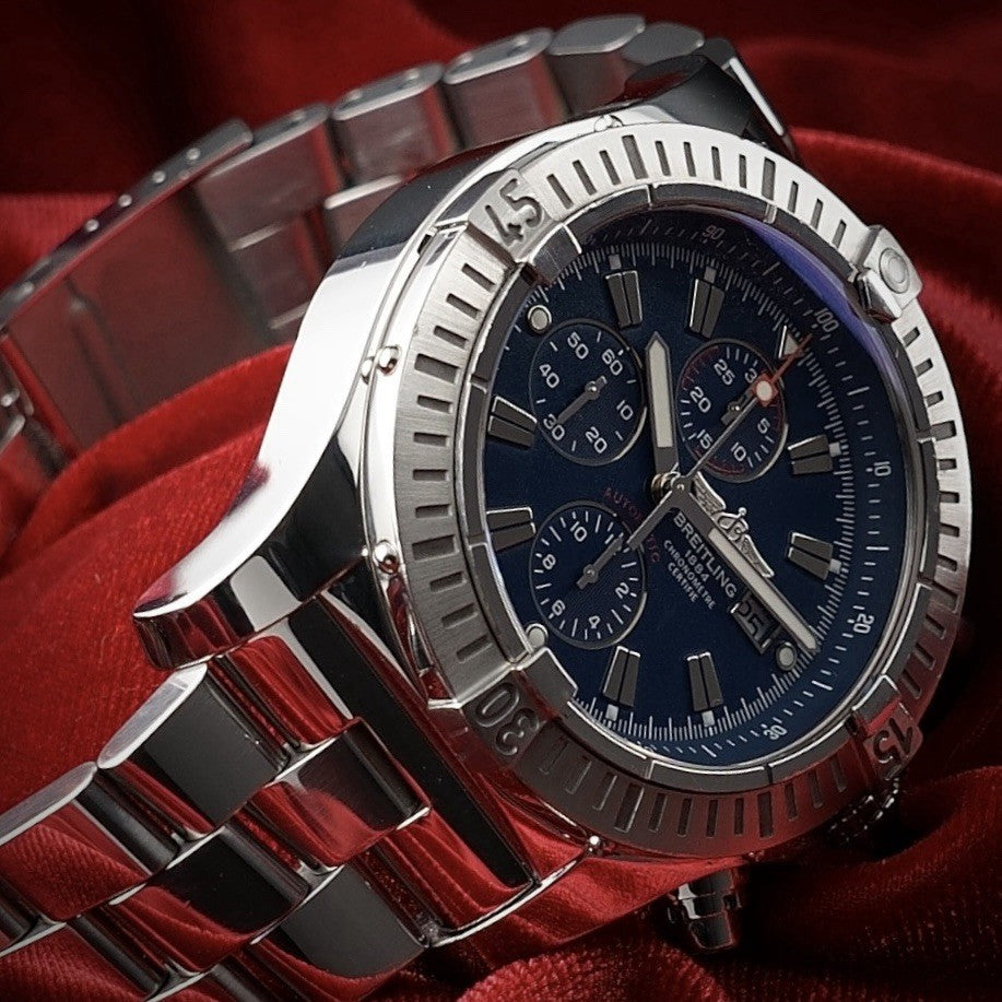 Breitling Super Avenger 48mm, A13370 -Steel Bracelet | Blue Dial | Extra Strap