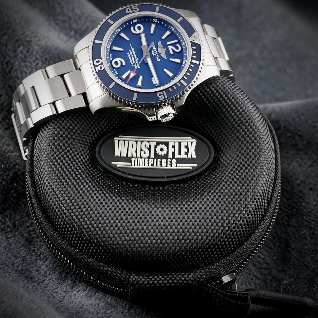 Breitling Superocean A17366 - Blue Dial, 42mm, Box, Digtal Docs, Steel Bracelet