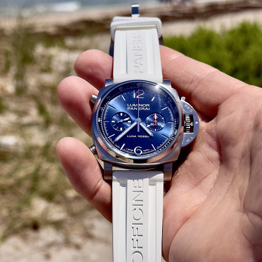 Panerai Luminor Luna Rossa Chrono Blue Dial Steel PAM01303 Full Set Limited Ed.