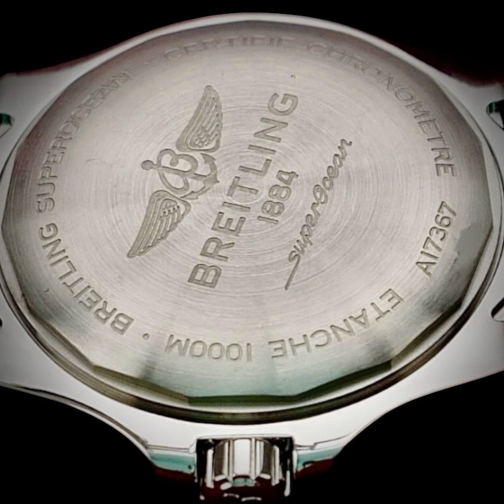 Breitling SuperOcean A17367 Automatic, 44mm, Black/Red Steel Braclet+Extra Strap