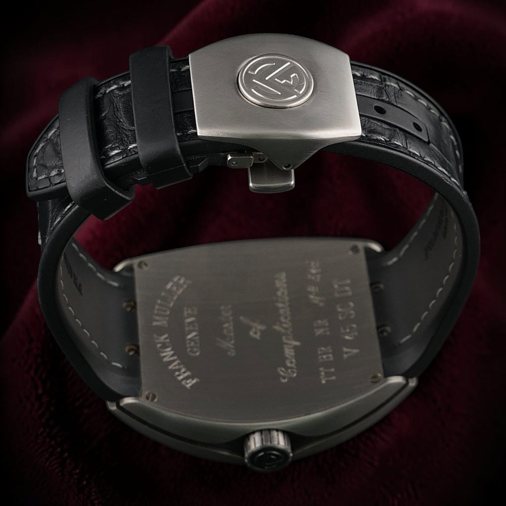 Franck Muller Vanguard V45 Titanium Black Dial Automatic Mens Watch Box Papers
