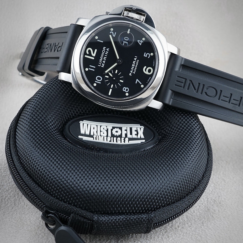 Panerai Luminor Men's Black Watch with Brown Leather Strap - PAM00164