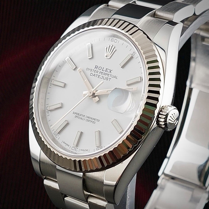 Rolex 126334 Datejust 41 - White Dial Oyster Steel Bracelet - FULL SET - Mint
