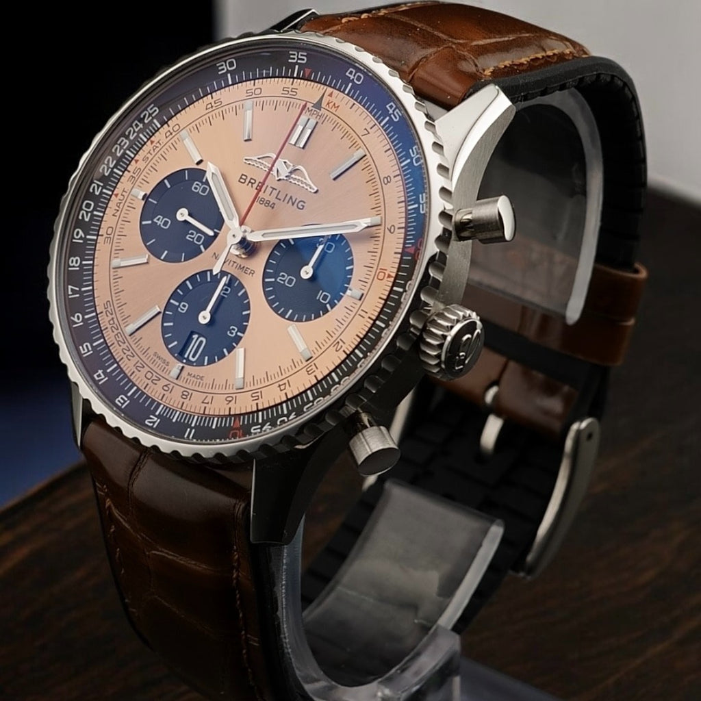 Breitling Navitimer B01 AB0138 43mm Copper/Black Dial, 3 Straps OEM 1YR Warranty