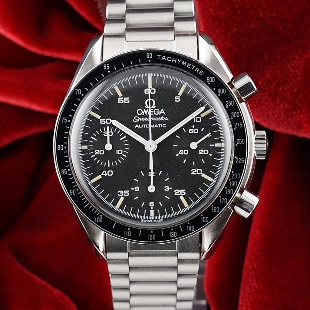 OMEGA Speedmaster Reduced Auto 39mm Black Dial 3510.50.00 Box & Cards Moon Watch