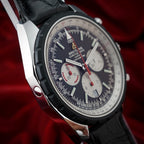 Breitling Chrono-Matic 49 Auto Chronograph Black/White Dial -FULL SET-  2 Straps
