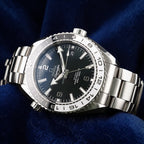 OMEGA Seamaster Planet Ocean GMT 43.5mm OREO Auto 600m Black Dial Full Set,Cards