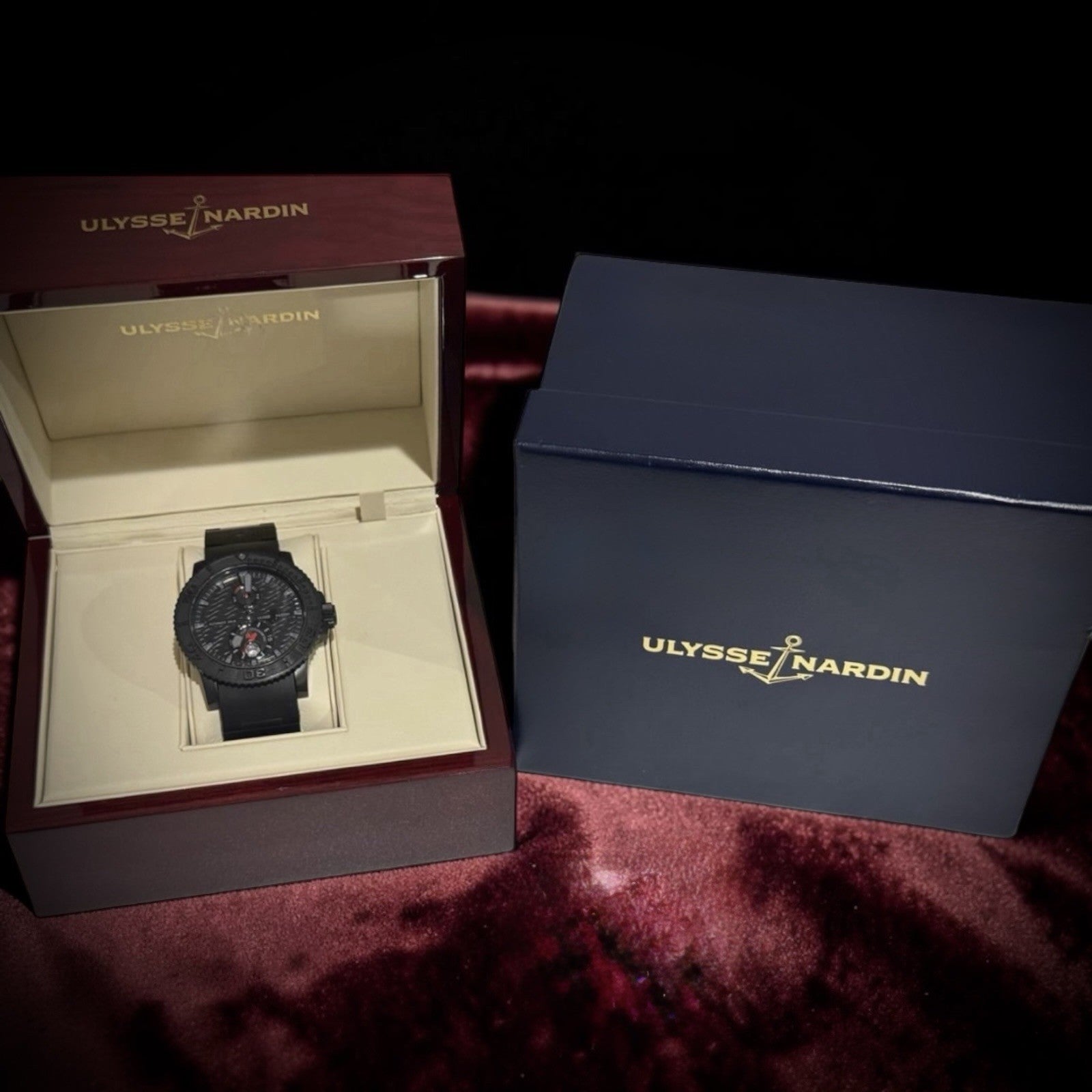 Ulysse Nardin Maxi Marine Diver Black Sea 263-38LE 43mm Limited Edition Box&Book