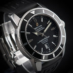 Breitling Superocean Heritage 46mm A17320 - Black Dial - Box Rubber Strap