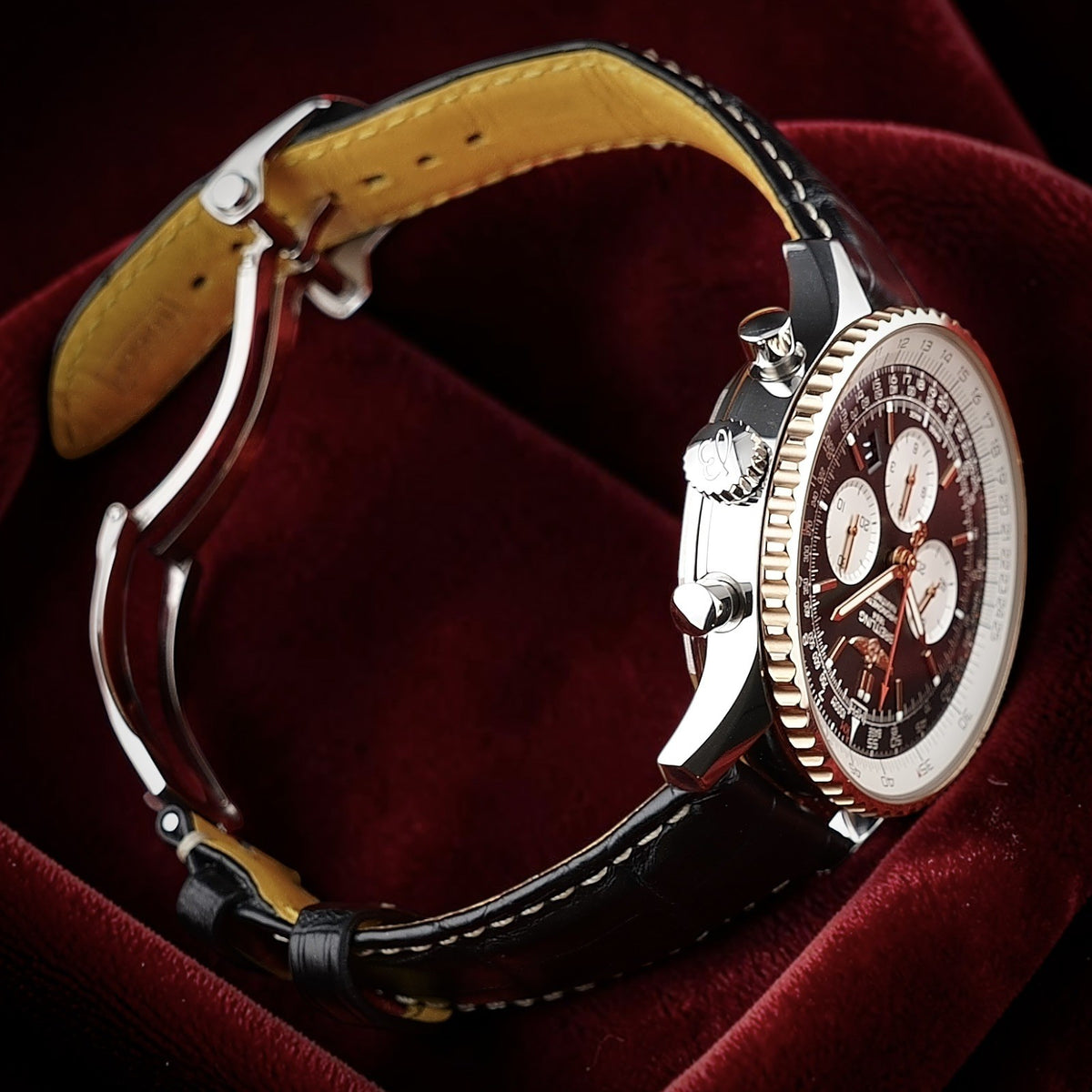 Breitling Navitimer B01 Chronograph 46mm UB0127 -Black/White 18k Rose Gold Bezel