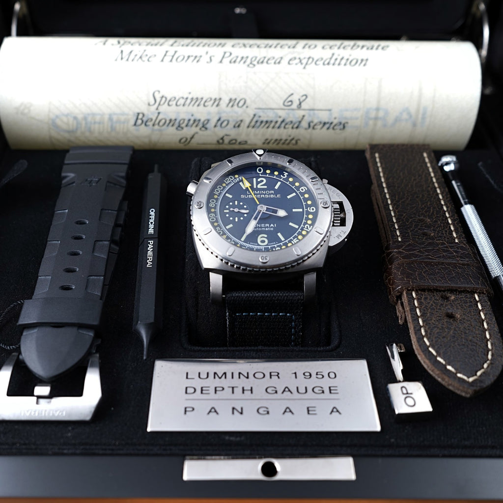 Panerai PAM00307 Luminor 1950 Pangaea Depth Gauge 47mm Mike Horn Full Set Ltd500