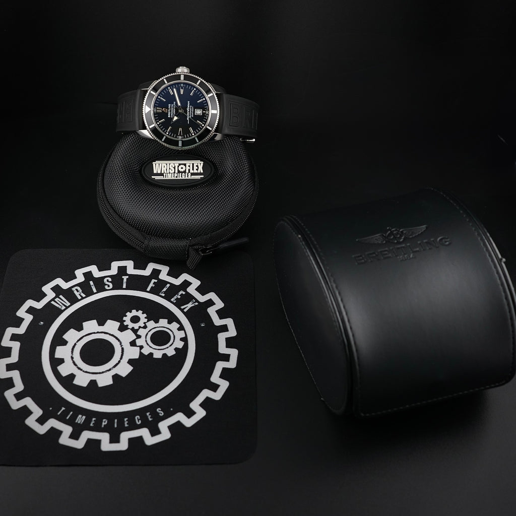 Breitling Superocean Heritage 46mm A17320 - Black Dial - Box Rubber Strap