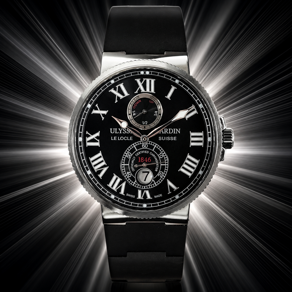Ulysse Nardin Marine Maxi Chronometer Stainless Steel Black Dial 43mm 263-67