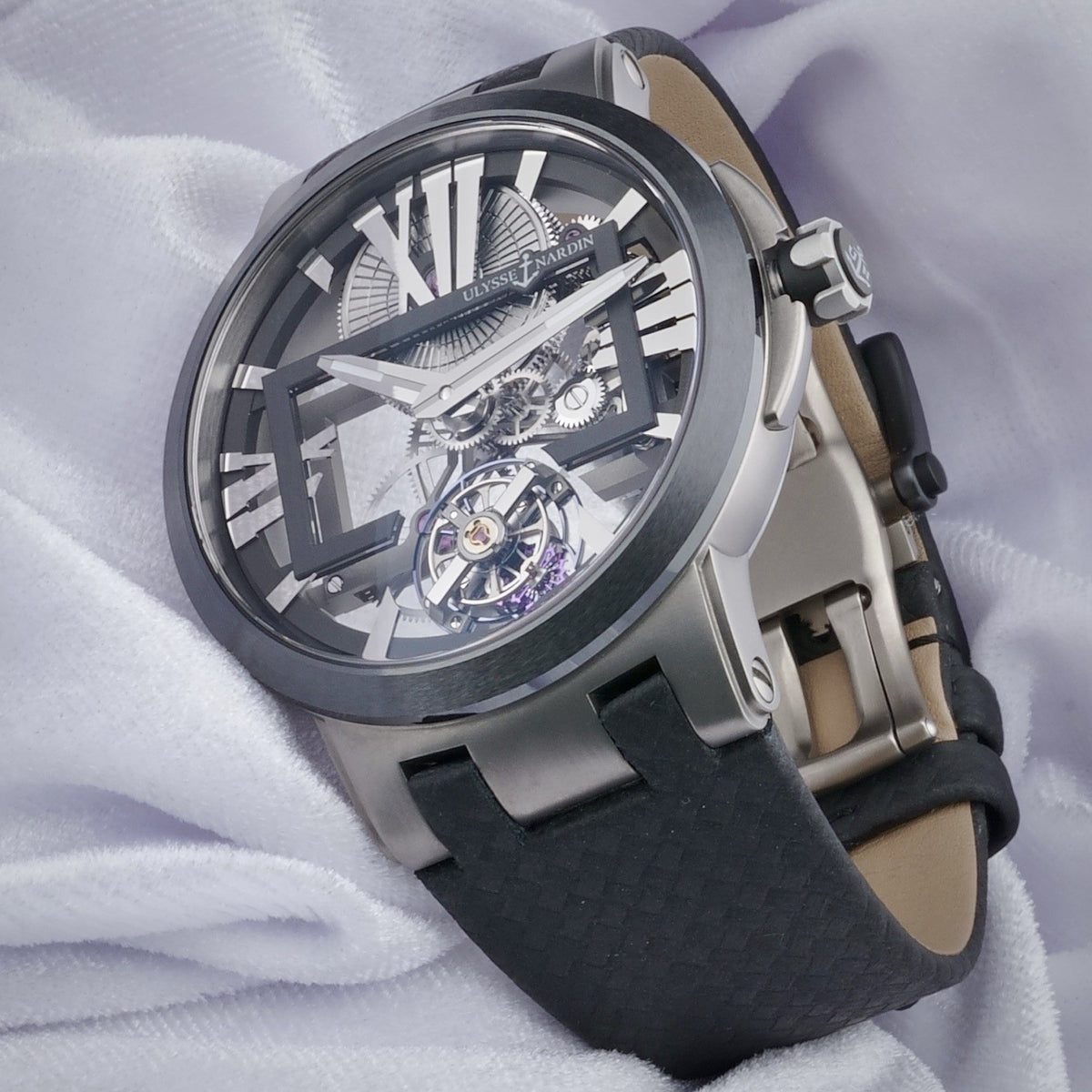 Ulysse Nardin Executive Skeleton Tourbillon 1713-139 Titanium 45MM - FULL SET