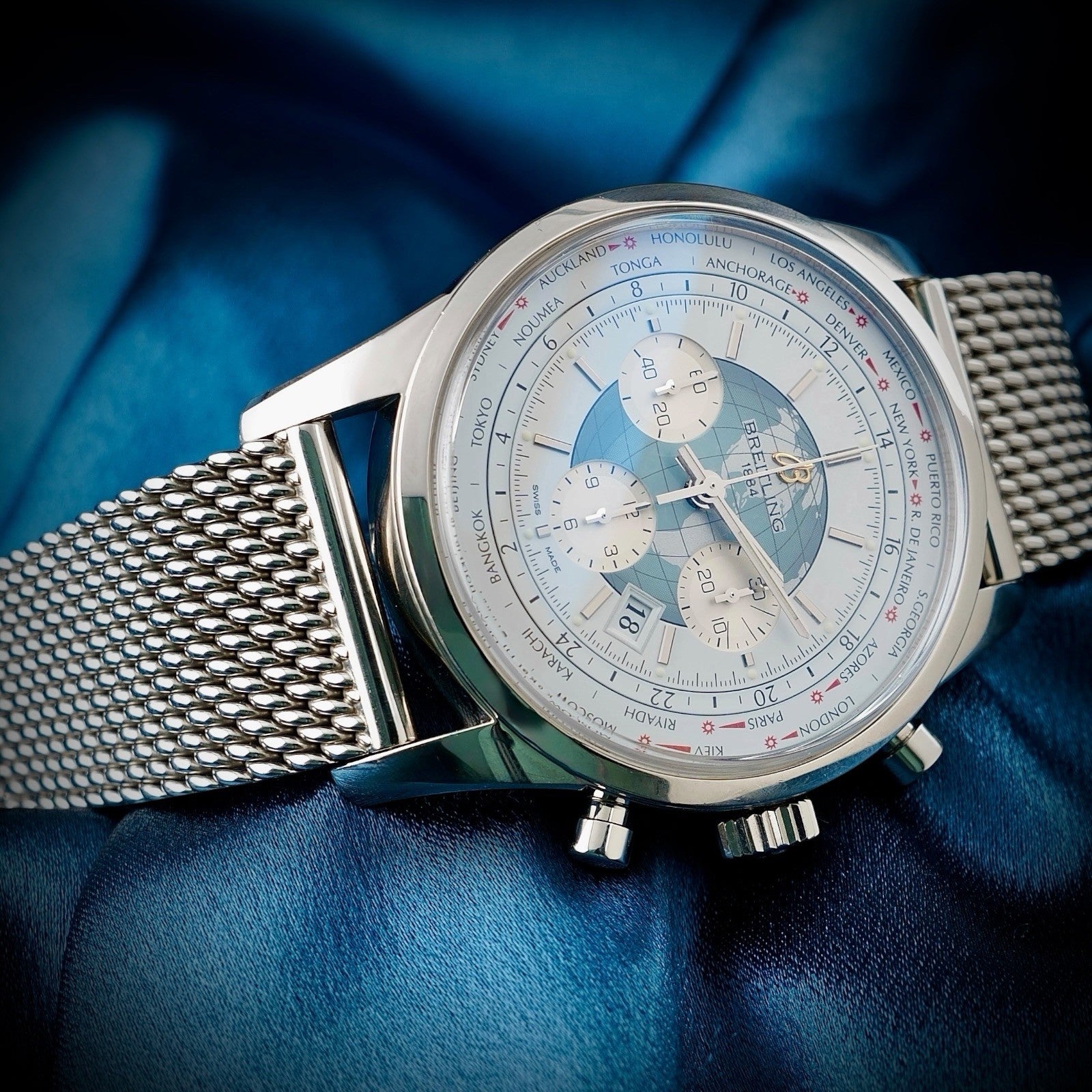 Breitling Transocean Unitime AB0510 –World Time Chrono AB0510,  Bracelet & Strap