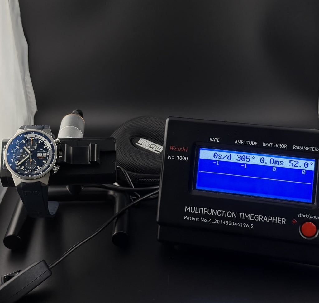 IWC Aquatimer Chronograph - 44mm Cousteau IW378201 - Blue Dial - Wood Inlay