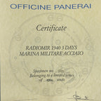PANERAI 3 Days Marina Militaire Acciaio -47mm PAM00587 Rare Limited Edt Full Set