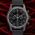 Breitling Transocean Unitime Pilot Blacksteel 46mm World Time - LIMITED to 1000
