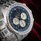 Breitling Navitimer B01 Chronograph AB0137 Blue 46m Bracelet FULL SET & WARRANTY