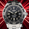 Breitling Superocean A17364 - Black 42mm - Steel Bracelet, Full Set, Extra Strap